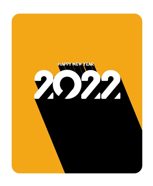 Feliz año nuevo 2022 golpeteo de diseño de tipografía de texto, ilustración vectorial.