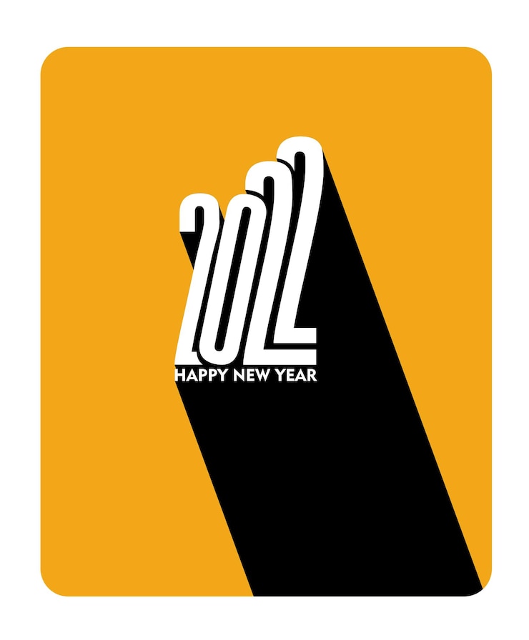 Vector gratuito feliz año nuevo 2022 golpeteo de diseño de tipografía de texto, ilustración vectorial.