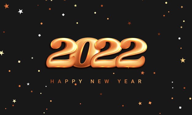 Feliz año nuevo 2022 tarjeta de felicitación