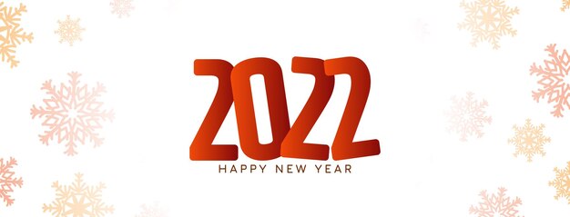 Feliz año nuevo 2022 vector de diseño de banner simple decorativo