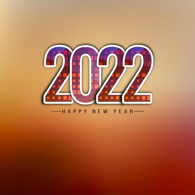 Feliz año nuevo 2022 vector de fondo de malla de colores