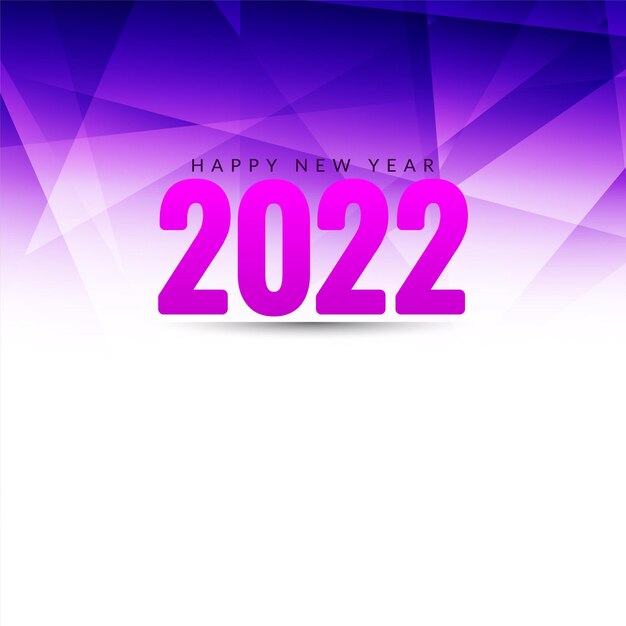 Feliz año nuevo 2022 vector de fondo moderno poligonal