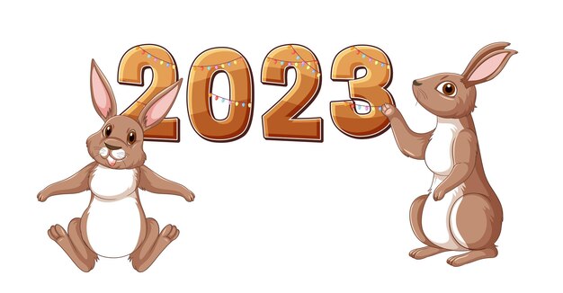 feliz año nuevo 2023 año del conejo