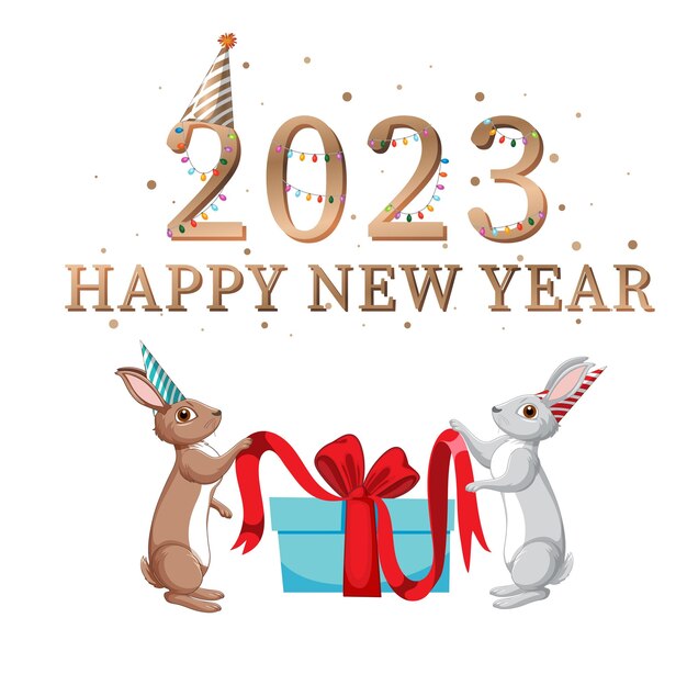 feliz año nuevo 2023 año del conejo