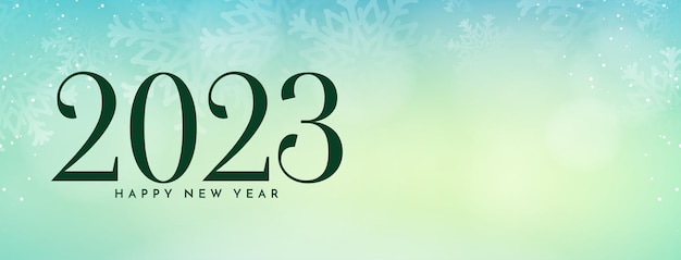 Vector gratuito feliz año nuevo 2023 desea saludo diseño de banner