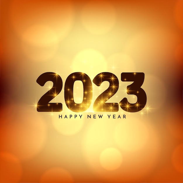 Feliz año nuevo 2023 diseño de fondo brillante brillante