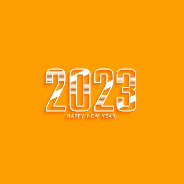 Feliz año nuevo 2023 diseño de fondo de diseño de texto elegante