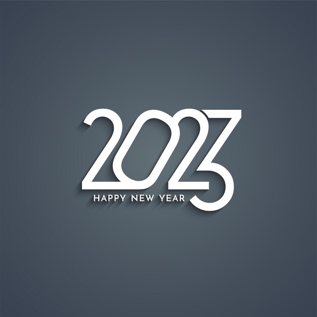 Feliz año nuevo 2023 diseño de texto atractivo fondo moderno