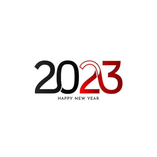 Feliz año nuevo 2023 elegante fondo de diseño de texto con estilo