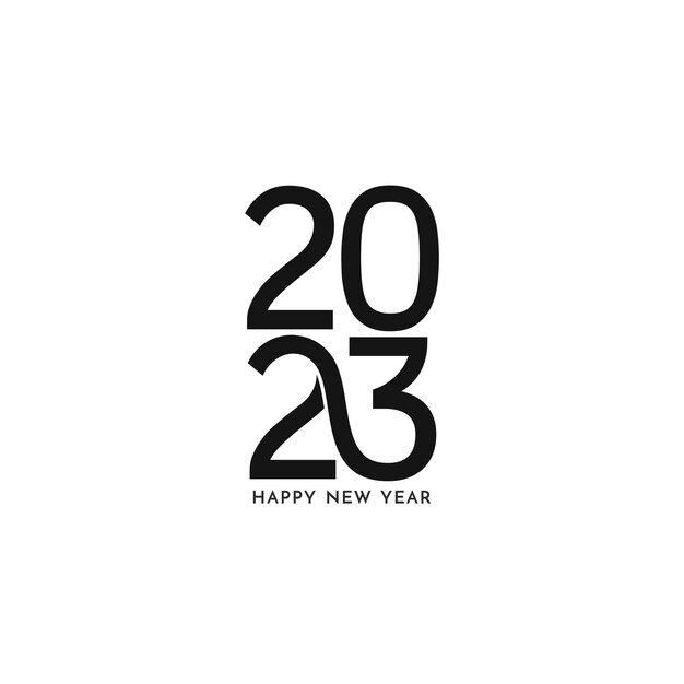 Feliz año nuevo 2023 elegante fondo de diseño de texto con estilo