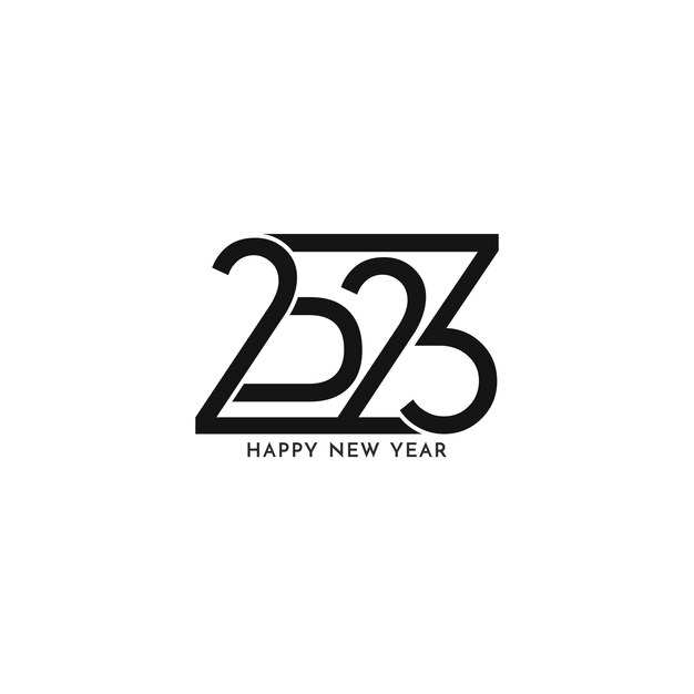 Feliz año nuevo 2023 elegante fondo de diseño de texto con estilo