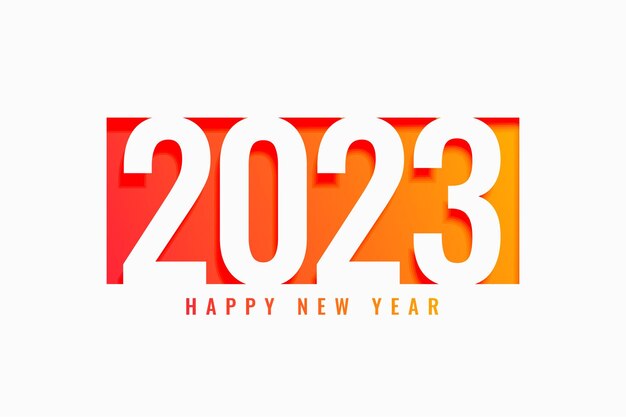 Feliz año nuevo 2023 fondo de vacaciones ilustración vectorial