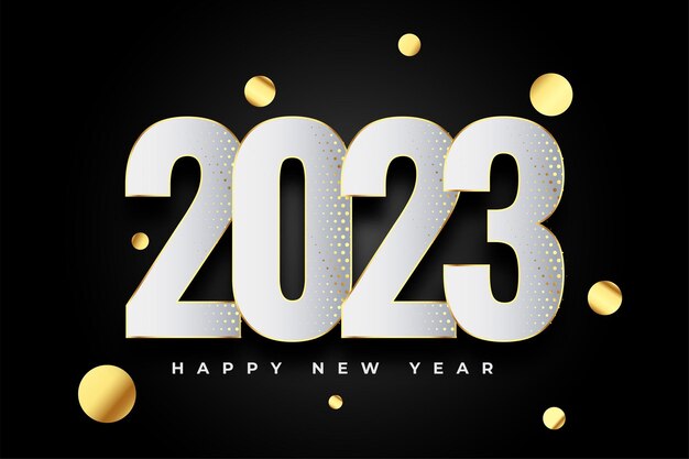 Feliz año nuevo 2023 fondo de vacaciones ilustración vectorial