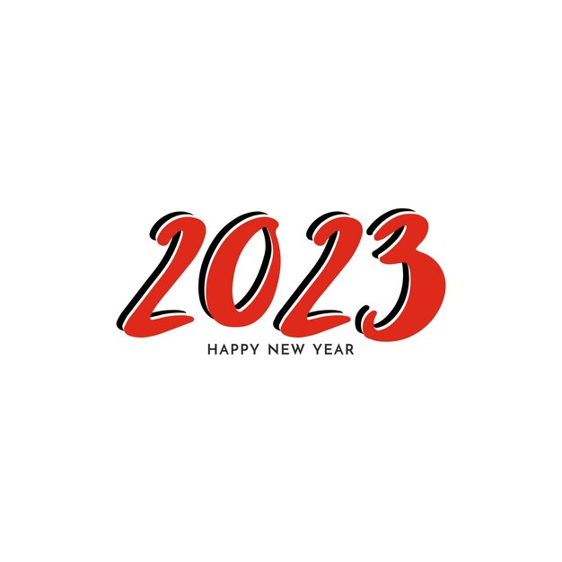 Feliz año nuevo 2023 hermoso fondo de diseño de texto