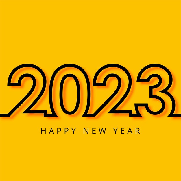 Feliz año nuevo 2023 tarjeta de felicitación fondo de vacaciones
