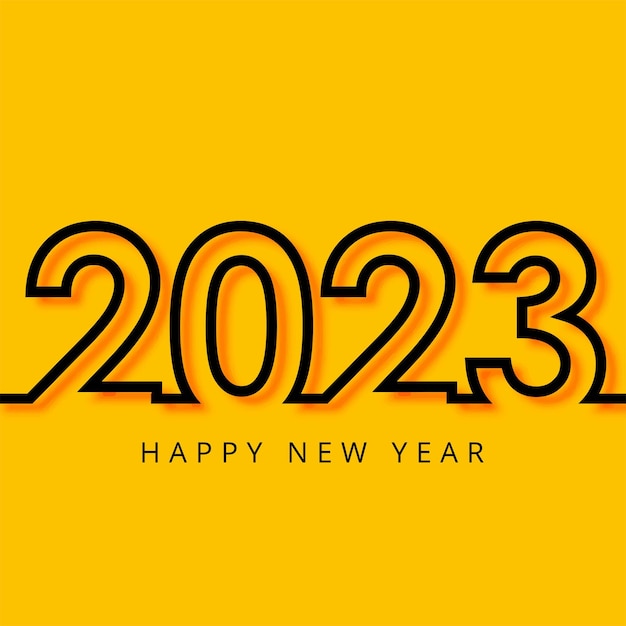 Feliz año nuevo 2023 tarjeta de felicitación fondo de vacaciones