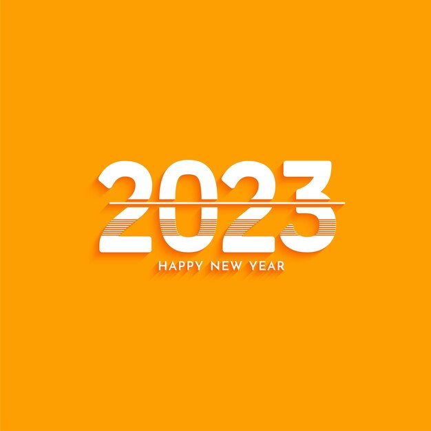 Feliz año nuevo 2023 texto diseño de fondo decorativo