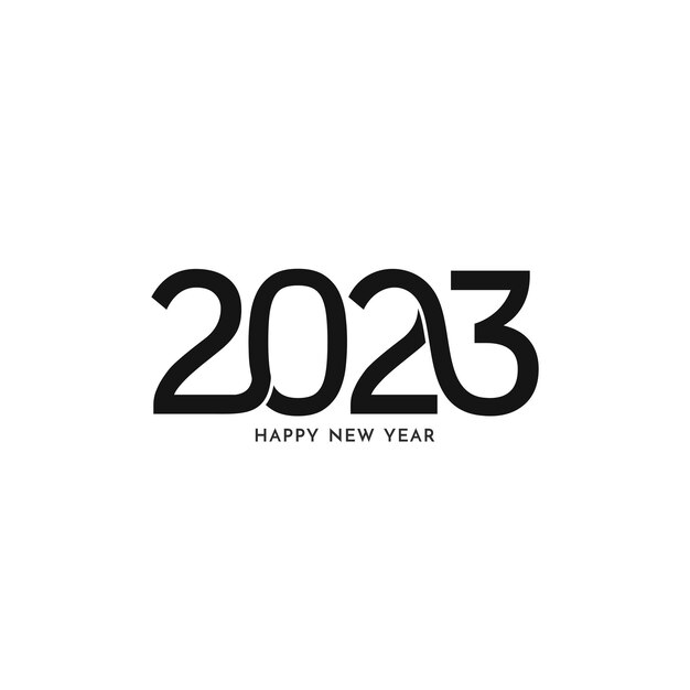 Feliz año nuevo 2023 texto moderno diseño elegante fondo