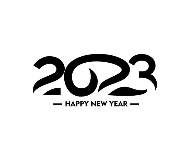 Feliz Año Nuevo 2023 Texto Tipografía Diseño Patrón Ilustración vectorial