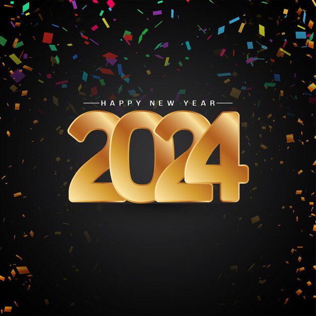 Feliz año nuevo 2024 diseño de fondo decorativo elegante