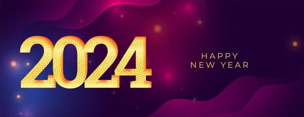 feliz año nuevo 2024 papel tapiz de evento con vector de efecto espumoso