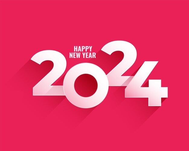 feliz año nuevo 2024 vector de diseño de tarjeta de invitación