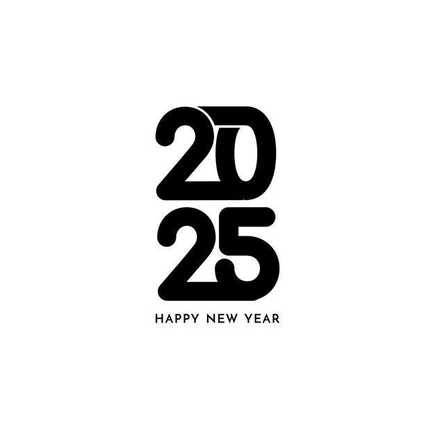 Feliz año nuevo 2025 elegante fondo de diseño de texto