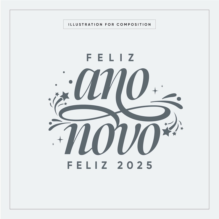 Vector gratuito feliz año nuevo 2025 ilustración vectorial
