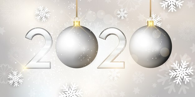 Feliz año nuevo banner de adorno