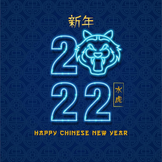 Feliz año nuevo chino 2022 diseño. efecto de texto editable.