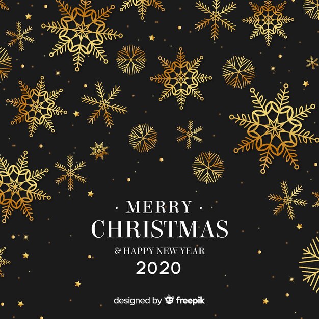 Feliz año nuevo dorado 2020