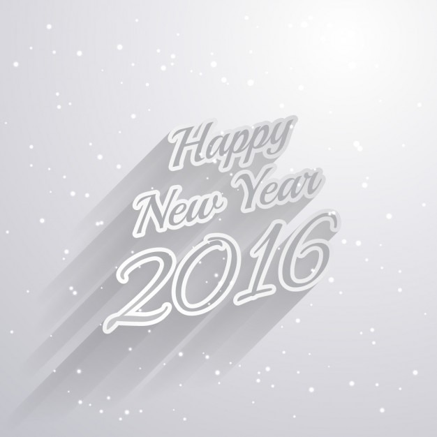 Feliz año nuevo en fondo gris