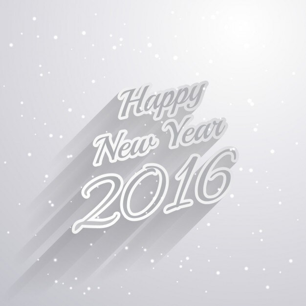 Feliz año nuevo en fondo gris
