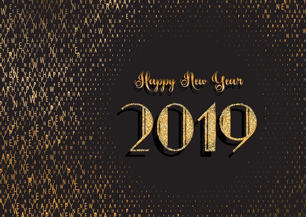 Vector gratuito feliz año nuevo fondo