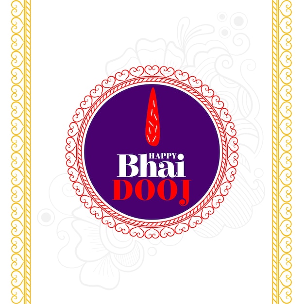 Vector gratuito feliz bhai dooj desea fondo tradicional