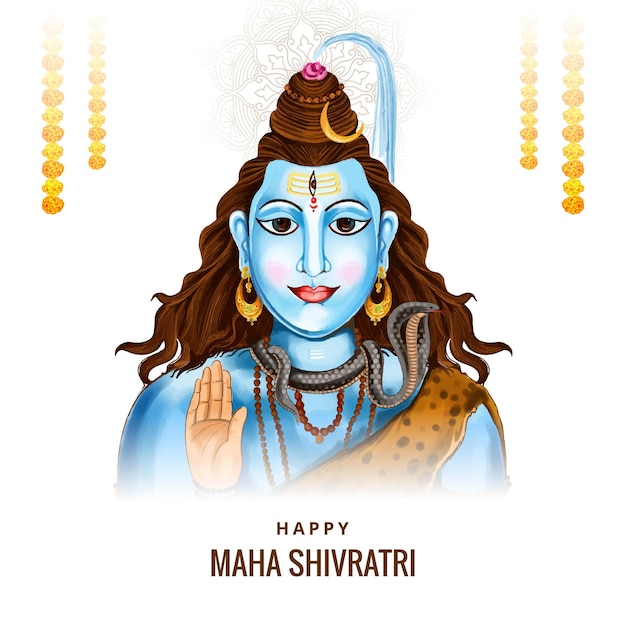 Feliz card de fondo del festival de Maha Shivratri