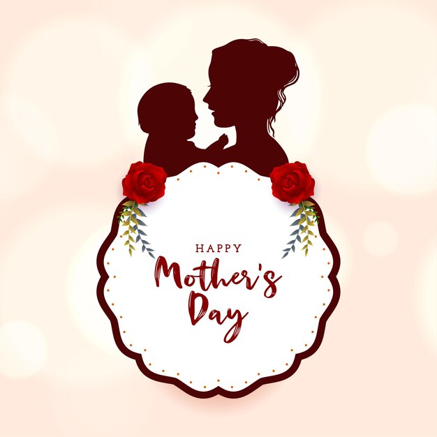 Feliz celebración del día de la madre saludando el diseño de fondo elegante