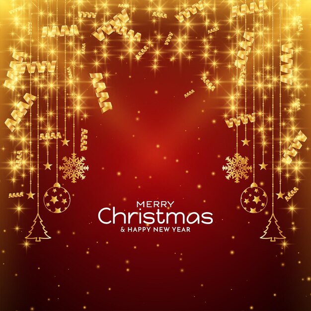 Feliz celebración del festival de Navidad tarjeta de felicitación elegante