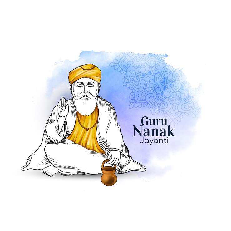 Vector gratuito feliz celebración de guru nanak jayanti vector de fondo