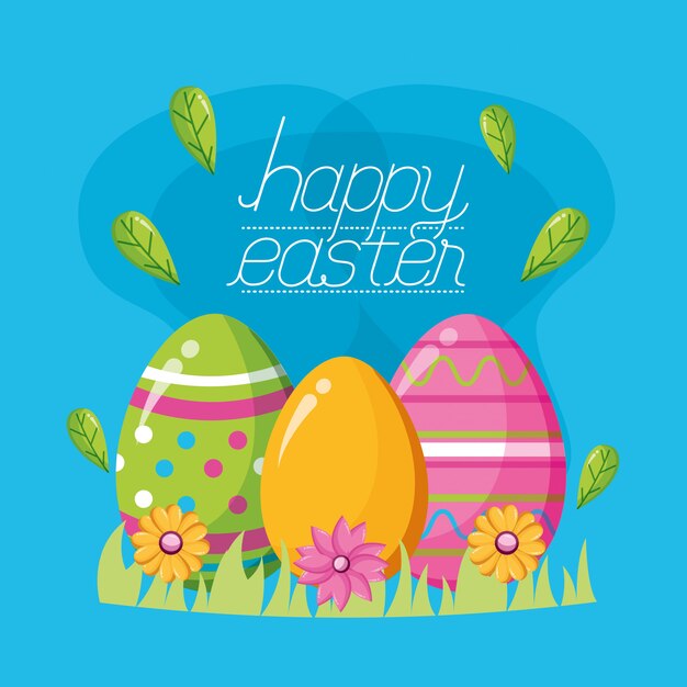 Feliz celebración de pascua ilustración