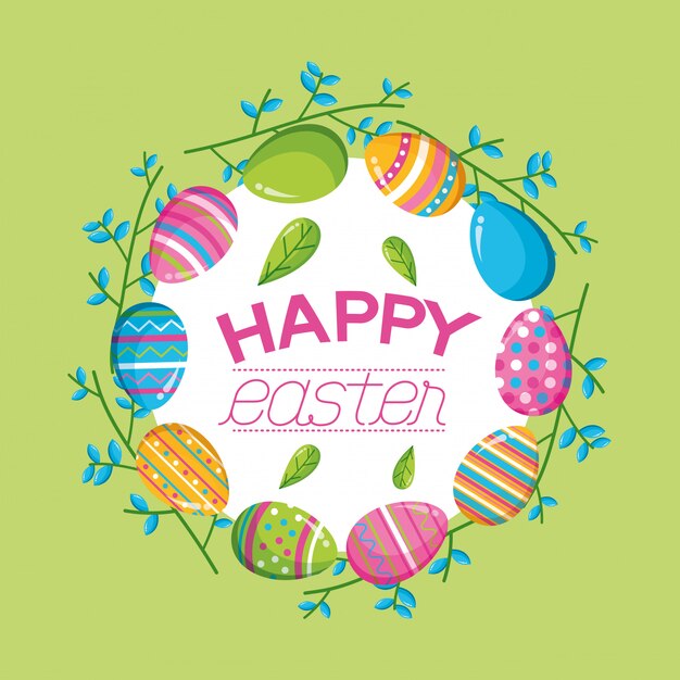 Feliz celebración de pascua ilustración