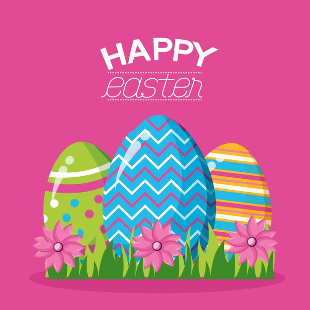 Feliz celebración de pascua ilustración