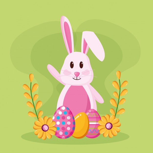 Feliz celebración de pascua ilustración