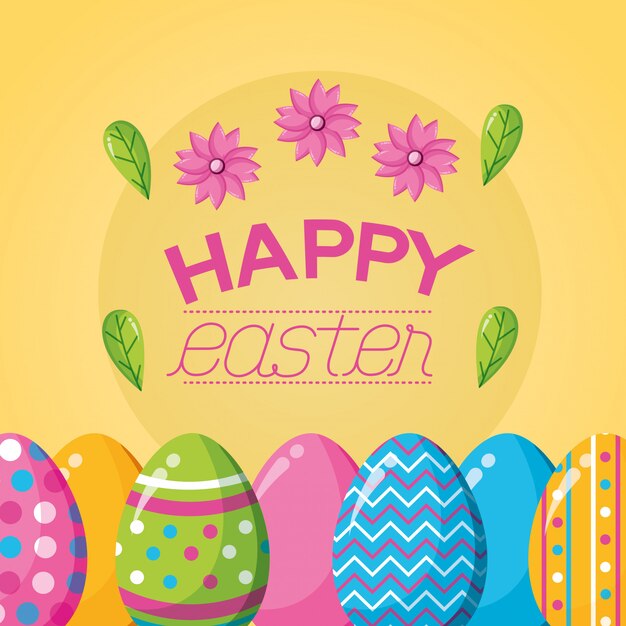 Feliz celebración de pascua ilustración