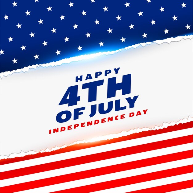 Feliz cuatro de julio fondo del día de la independencia americana