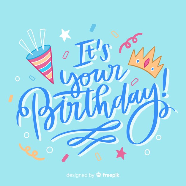 Feliz cumpleaños celebración de letras coloridas