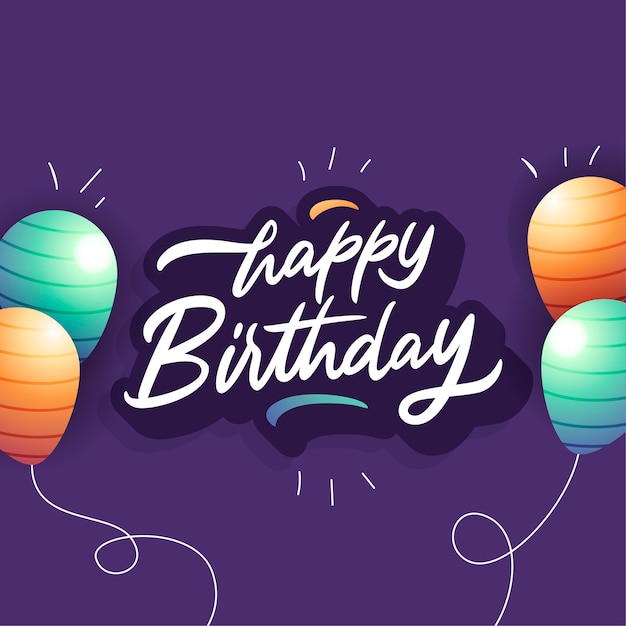 Feliz cumpleaños estilo de letras