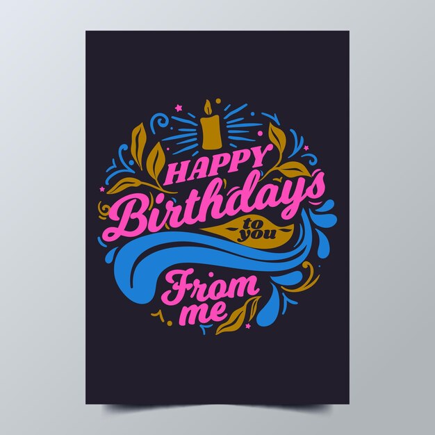 Feliz cumpleaños fondo floral