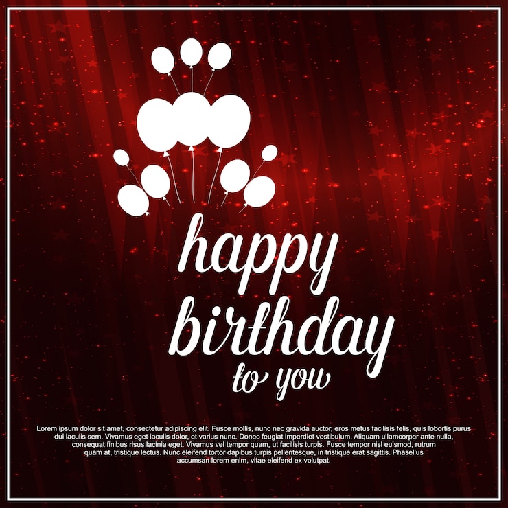 Vector gratuito feliz cumpleaños fondo rojo