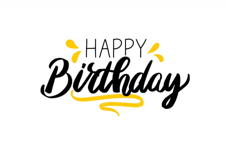 Vector gratuito feliz cumpleaños, letras